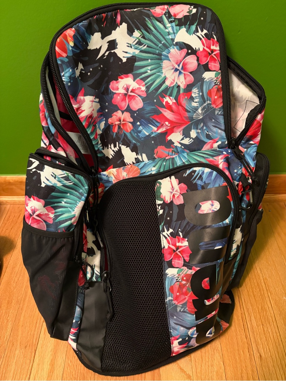 Arena Spiky III 45 L Floral Tropical Backpack with Mesh Front Pocket
